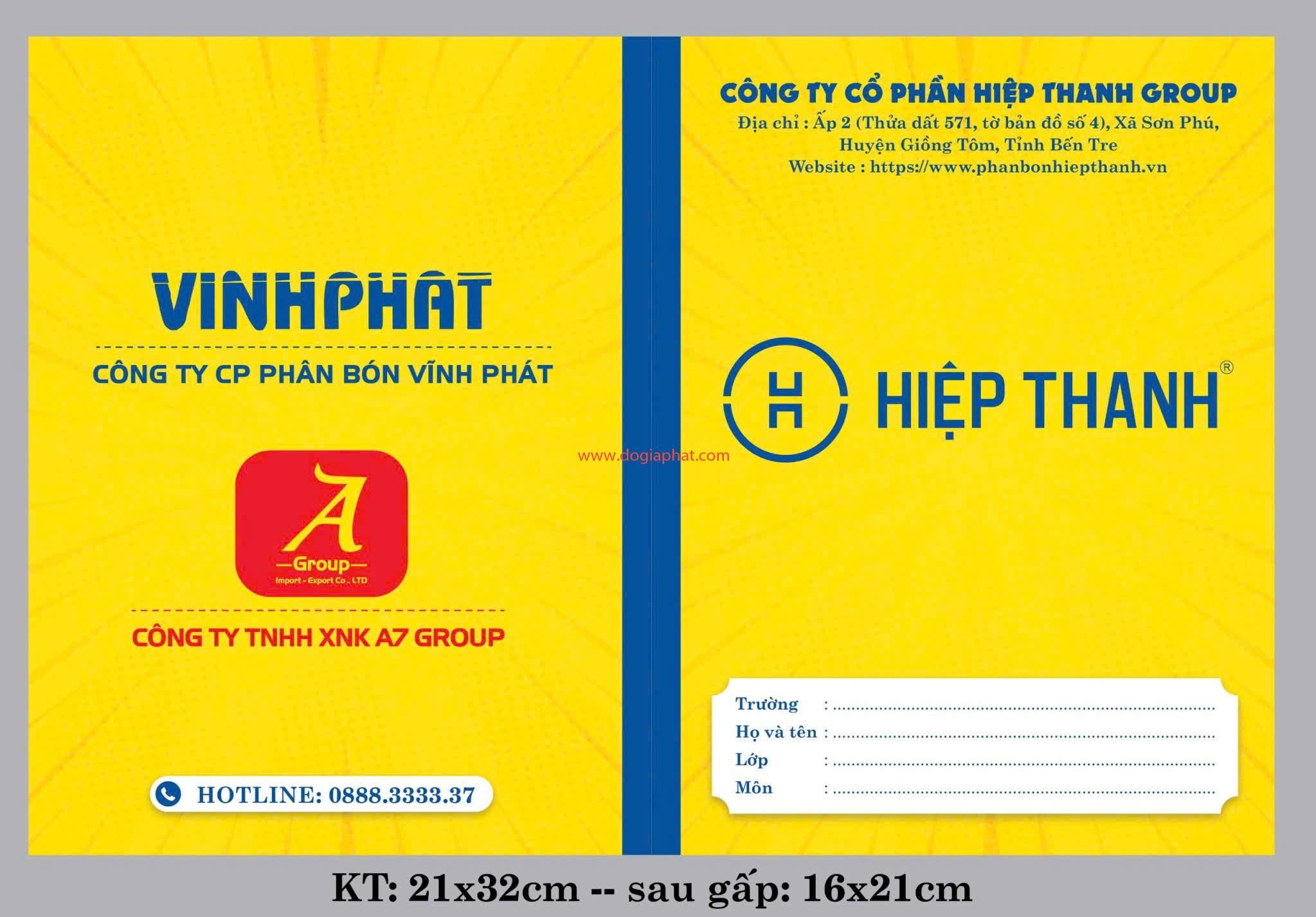 TẬP VỞ HỌC SINH IN BÌA QUẢNG CÁO 