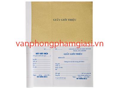 Giấy giới thiệu 30 tờ 1 liên