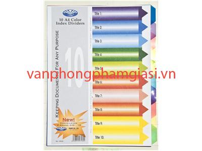 Bìa phân trang nhựa 10 Số