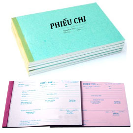 Phiếu thu-chi3 liên 150 tờ 