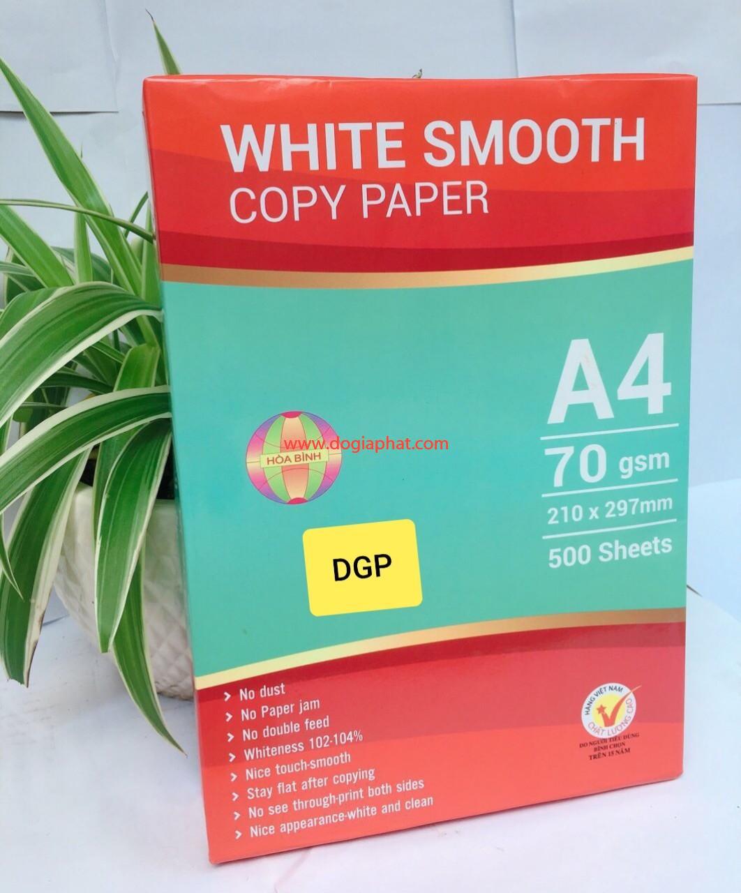 GIẤY IN WHITE SMOOTH A4 70GSM